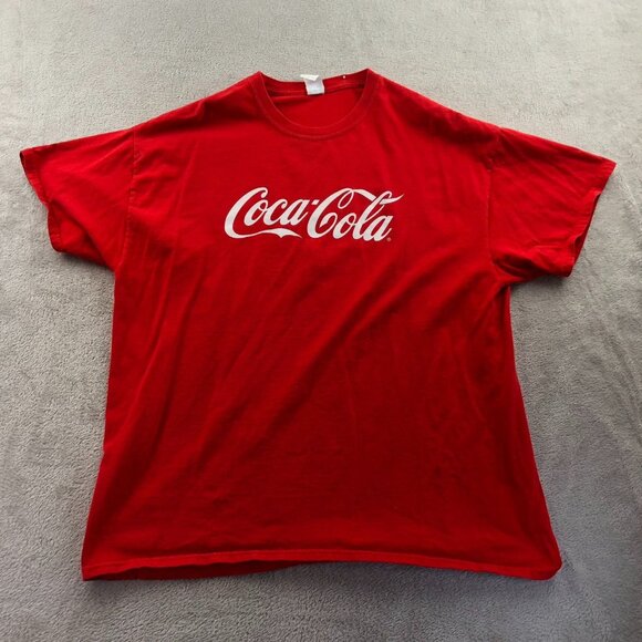 2 Coca-Cola T-Shirts Men's XL Lot oF Two Red Short Sleeve Logo Graphic Tee - Picture 3 of 16